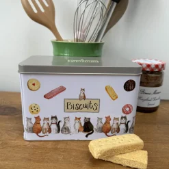 Alex Clark Biscuit Tin - Marvellous Moggies