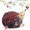 Alex Clark Coaster - Hedgehog & Flowers