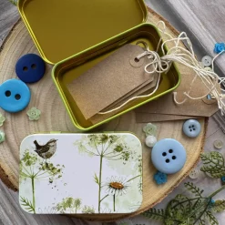 Alex Clark Small Rectangular Tin - Wren & Daisies