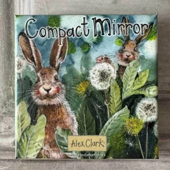 Alex Clark Vegan Leather Compact Mirror - Little Rabbits