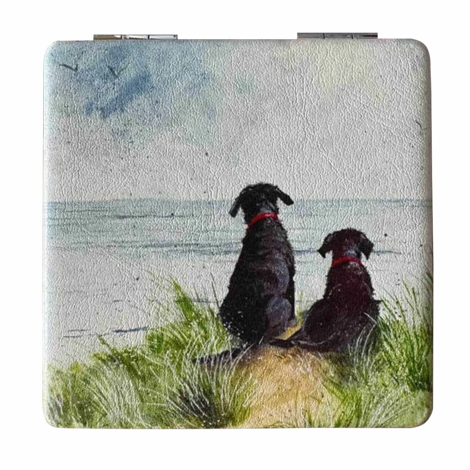 Alex Clark Vegan Leather Compact Mirror - Dunes