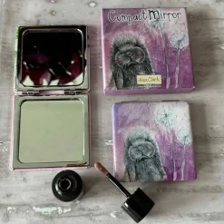 Alex Clark Vegan Leather Compact Mirror - Misty