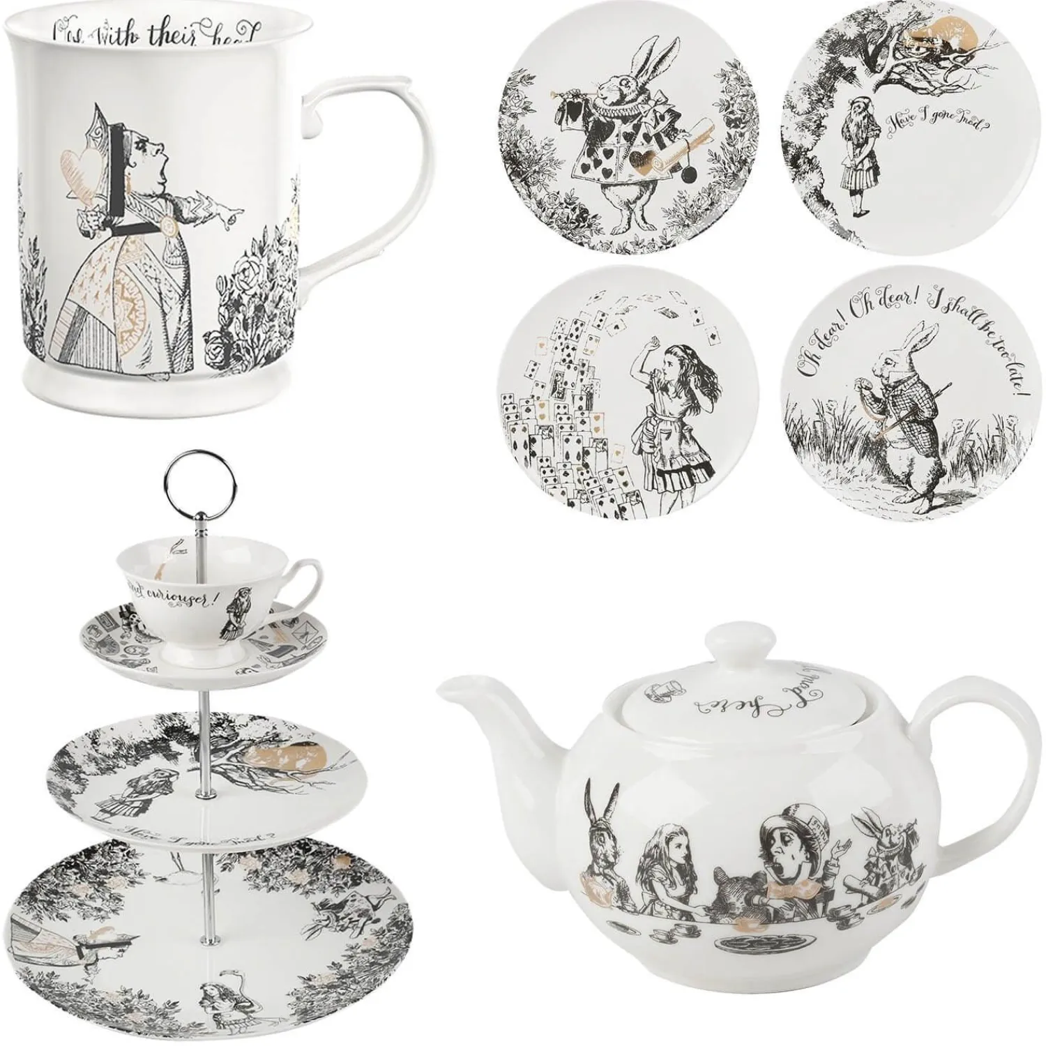 Alice in Wonderland Afternoon Tea Set - 4 Piece