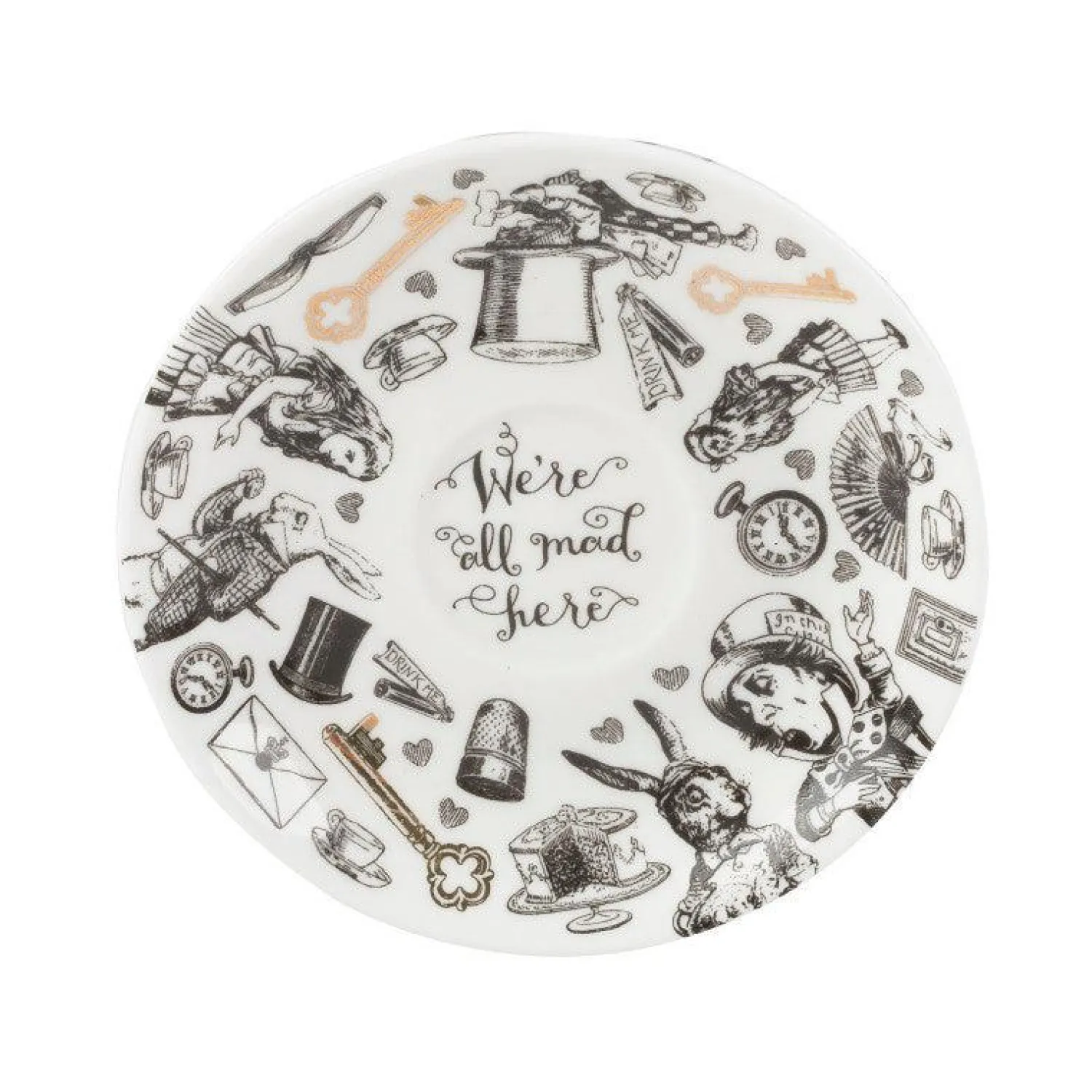 Alice in Wonderland Espresso Cup & Saucer Set