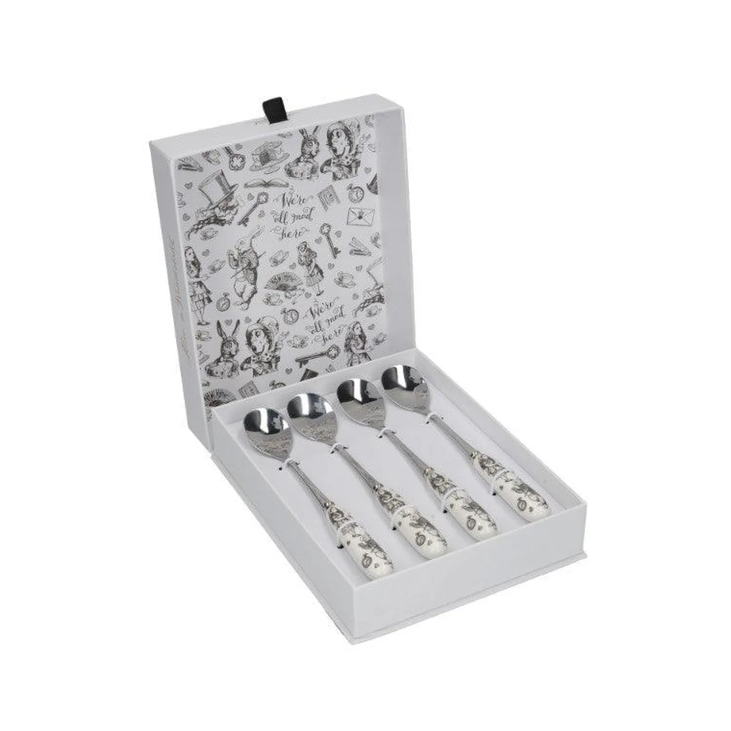 Alice in Wonderland Teaspoons - Set of 4