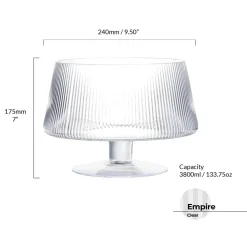 Anton Studio Designs 24cm Stemmed Glass Trifle Bowl - Empire