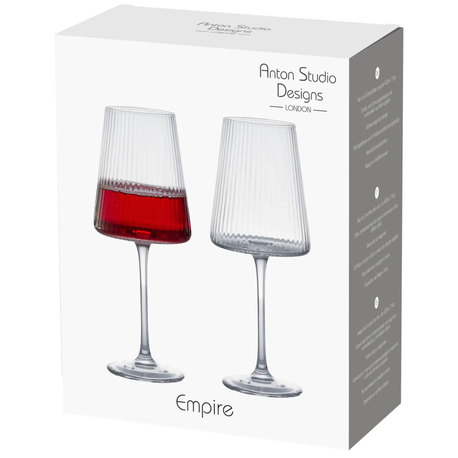 Anton Studio Designs 2-Piece Wine Glasses Set - Empire