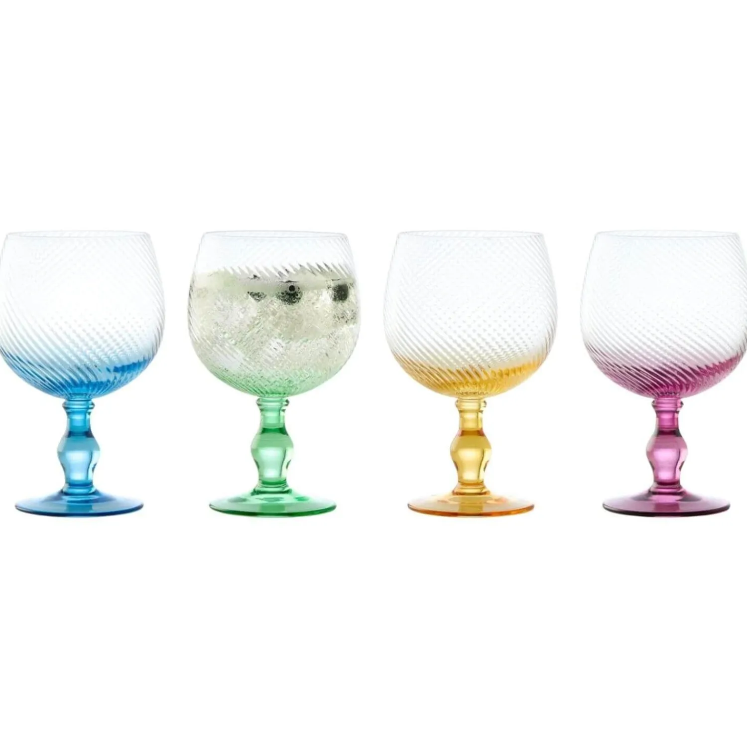 Anton Studio Designs Anton Studios Design Swirl 4 Piece Gin Glass Set