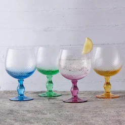 Anton Studio Designs Anton Studios Design Swirl 4 Piece Gin Glass Set