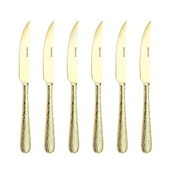 Arthur Price Champagne Avalon Stainless Steel Steak Knives - Set of 6