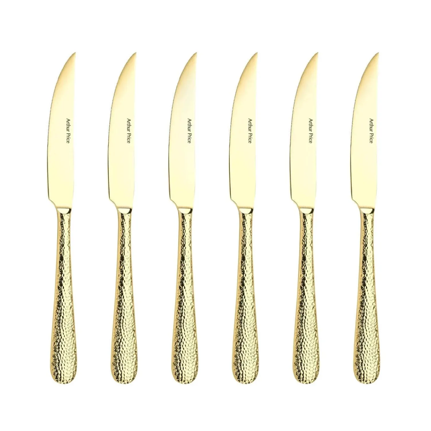 Arthur Price Champagne Avalon Stainless Steel Steak Knives - Set of 6