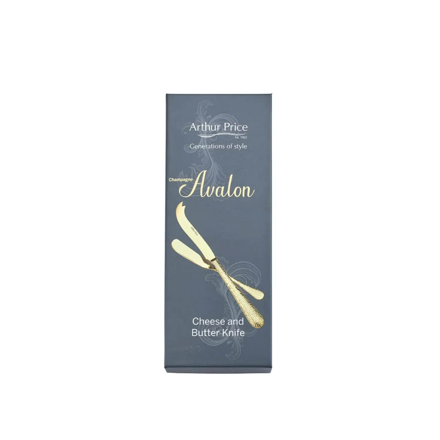 Arthur Price Champagne Avalon Stainless Steel Cheese & Butter Knife Set