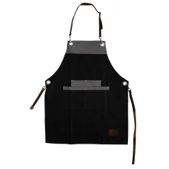 Barbary u0026 Oak Barbary & Oak Denim Apron With Leather Detail