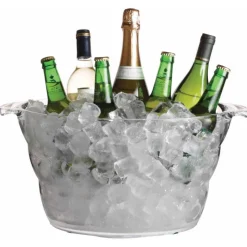 BarCraft Acrylic Drinks Pail Oval Ice Bucket Cooler