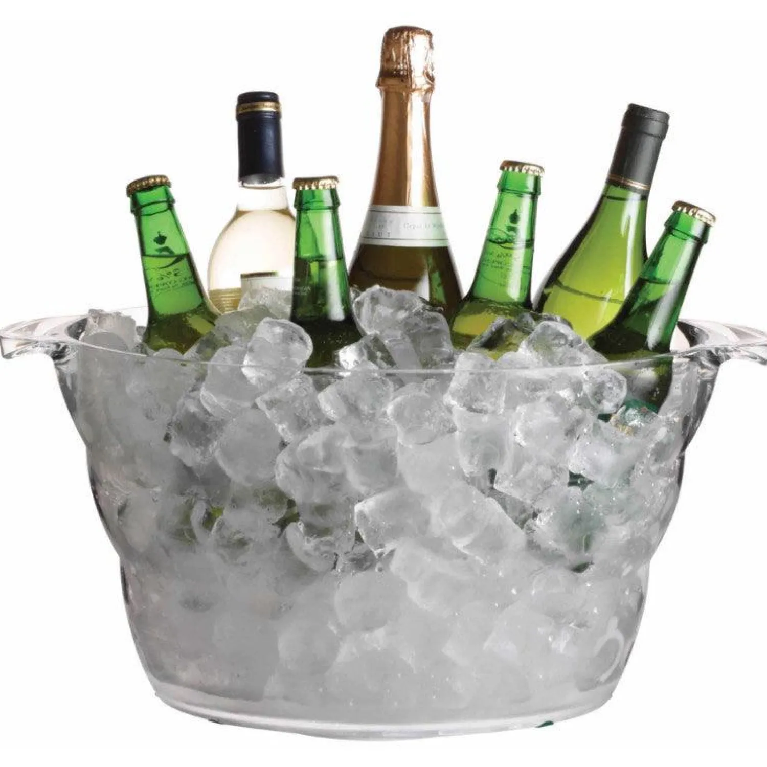 BarCraft Acrylic Drinks Pail Oval Ice Bucket Cooler