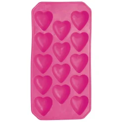BarCraft Silicone Heart Ice Cube Tray - Pink