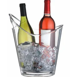 BarCraft Small Clear Acrylic Drinks Pail Cooler Ice Bucket