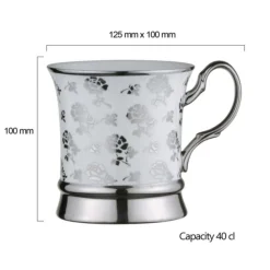 BIA International by DRH Bia International Porcelain Rose 400ml Mug - Platinum