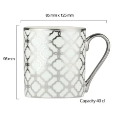 BIA International by DRH Bia International Porcelain Links 400ml Mug - Platinum