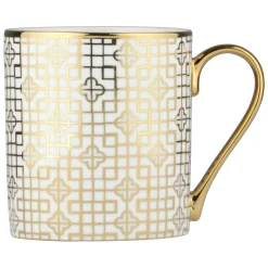BIA International by DRH Bia International Porcelain Art Deco 400ml Mug - Gold
