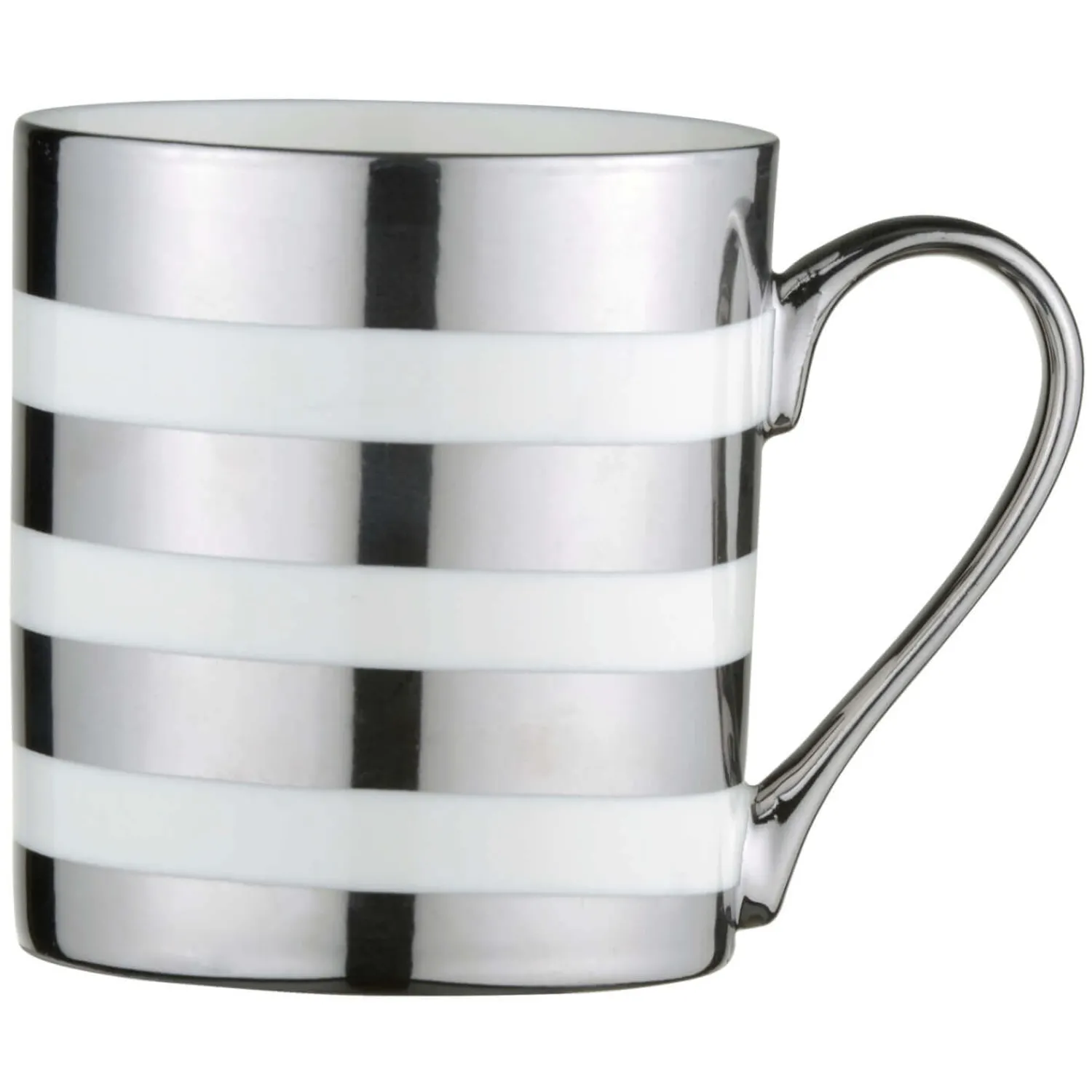 BIA International by DRH Bia International Porcelain Stripes 400ml Mug - Platinum