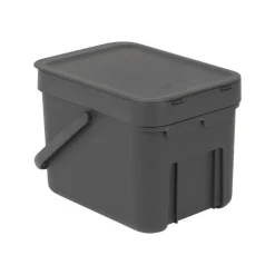 Brabantia Sort & Go 6 Litre Waste Bin - Grey