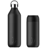 Chilly's Chilly's Series 2 1 Litre Reusable Water Bottle & 50cl Coffee Cup Set - Abyss Black