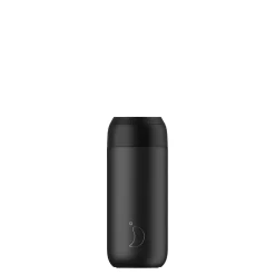 Chilly's Chilly's Series 2 1 Litre Reusable Water Bottle & 50cl Coffee Cup Set - Abyss Black