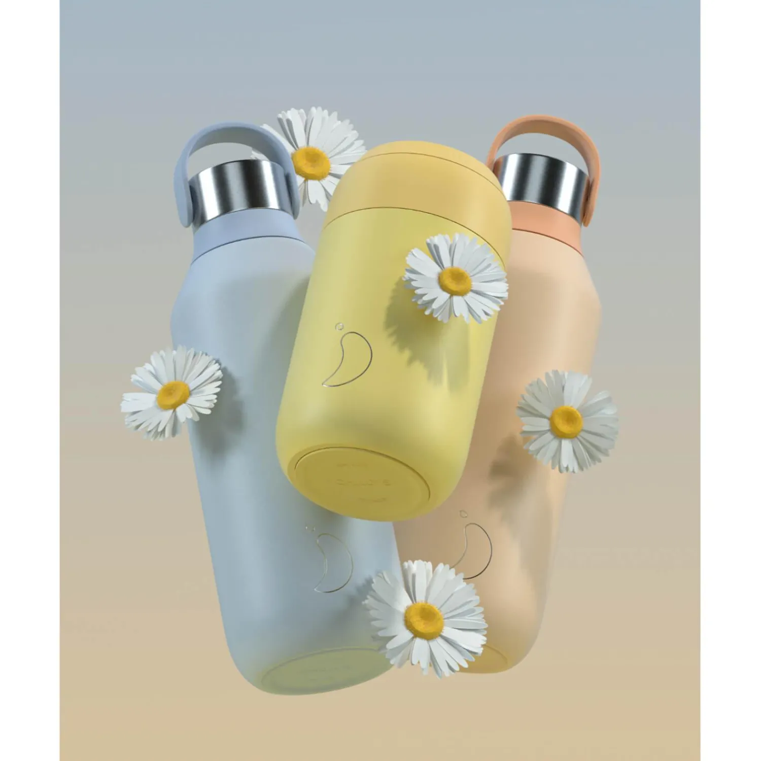 Chilly's Chilly's Series 2 1 Litre Reusable Water Bottle & 50cl Coffee Cup Set - Abyss Black