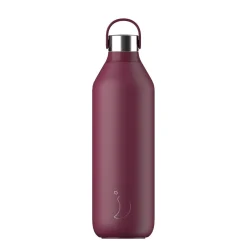 Chilly's Chilly's Series 2 1 Litre Reusable Water Bottle & 50cl Coffee Cup Set - Plum Red