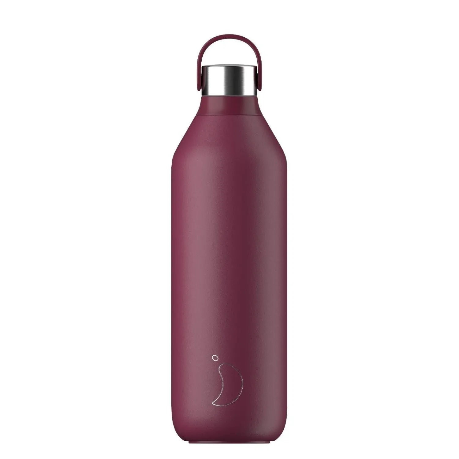 Chilly's Chilly's Series 2 1 Litre Reusable Water Bottle & 50cl Coffee Cup Set - Plum Red
