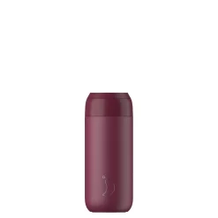 Chilly's Chilly's Series 2 1 Litre Reusable Water Bottle & 50cl Coffee Cup Set - Plum Red