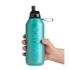 Chilly's Chilly's Series 2 500ml Flip Reusable Water Bottle - Matte Metallic Atlantis