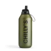 Chilly's Chilly's Series 2 500ml Flip Reusable Water Bottle - Ombre Moss