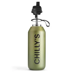 Chilly's Chilly's Series 2 500ml Flip Reusable Water Bottle - Ombre Moss