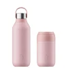 Chilly's Chilly's Series 2 500ml Hydration Reusable Water Bottle & 34cl Coffee Cup Set - Blush Pink