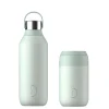 Chilly's Chilly's Series 2 500ml Hydration Reusable Water Bottle & 34cl Coffee Cup Set - Lichen Green