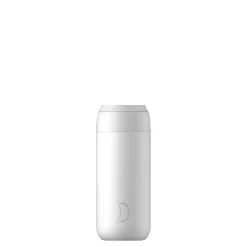 Chilly's Chilly's Series 2 Reusable Water Bottle, Coffee Cup & Cleaning Brush Set - Arctic White