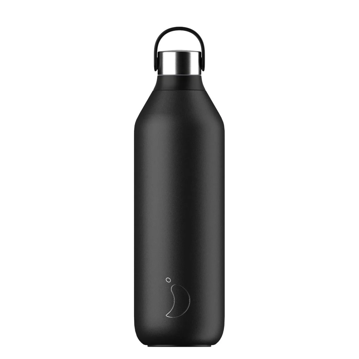 Chilly's Chilly's Series 2 Reusable Water Bottle, Coffee Cup & Cleaning Brush Set - Abyss Black