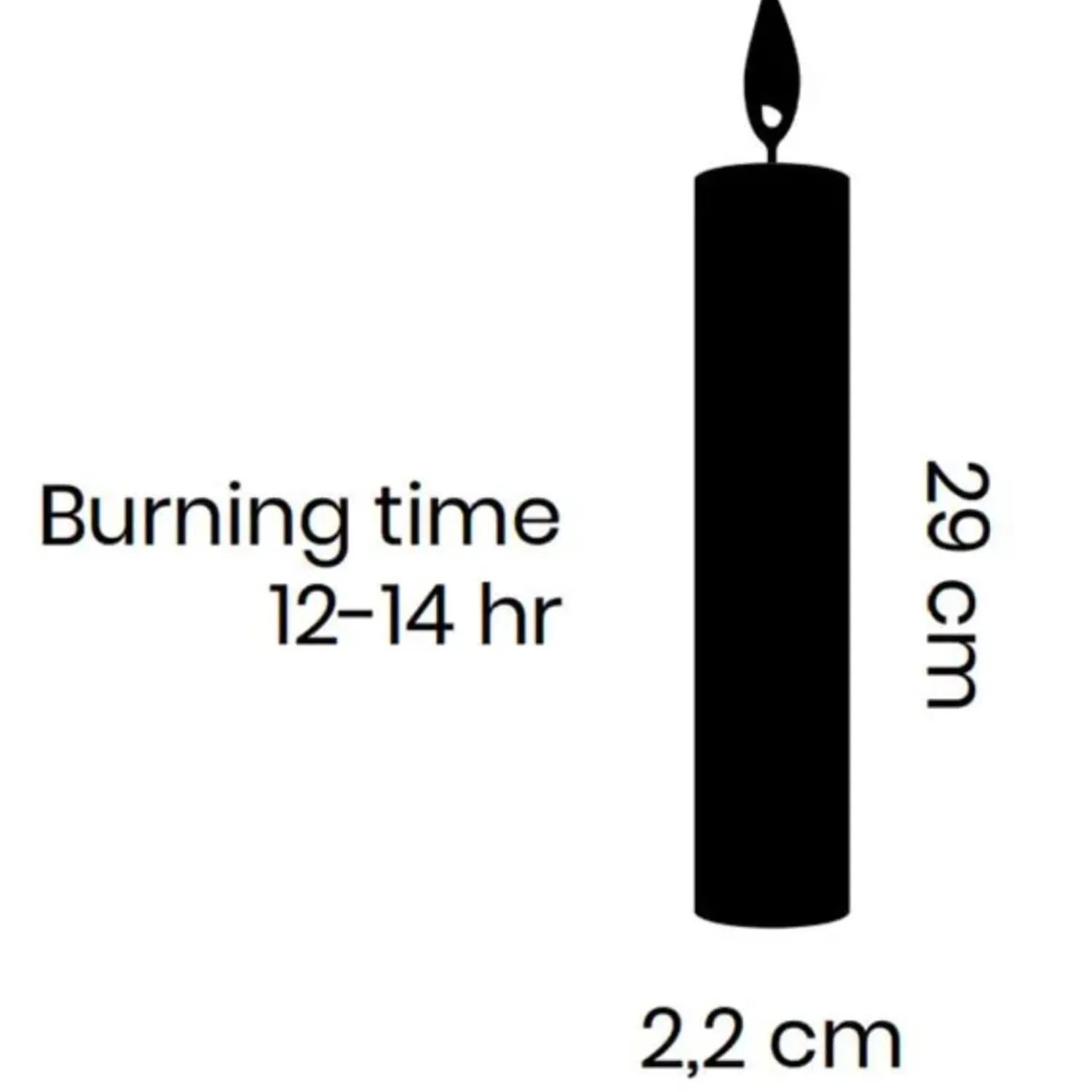 CIDEX Rustic Tapered Candle - Hot Pink