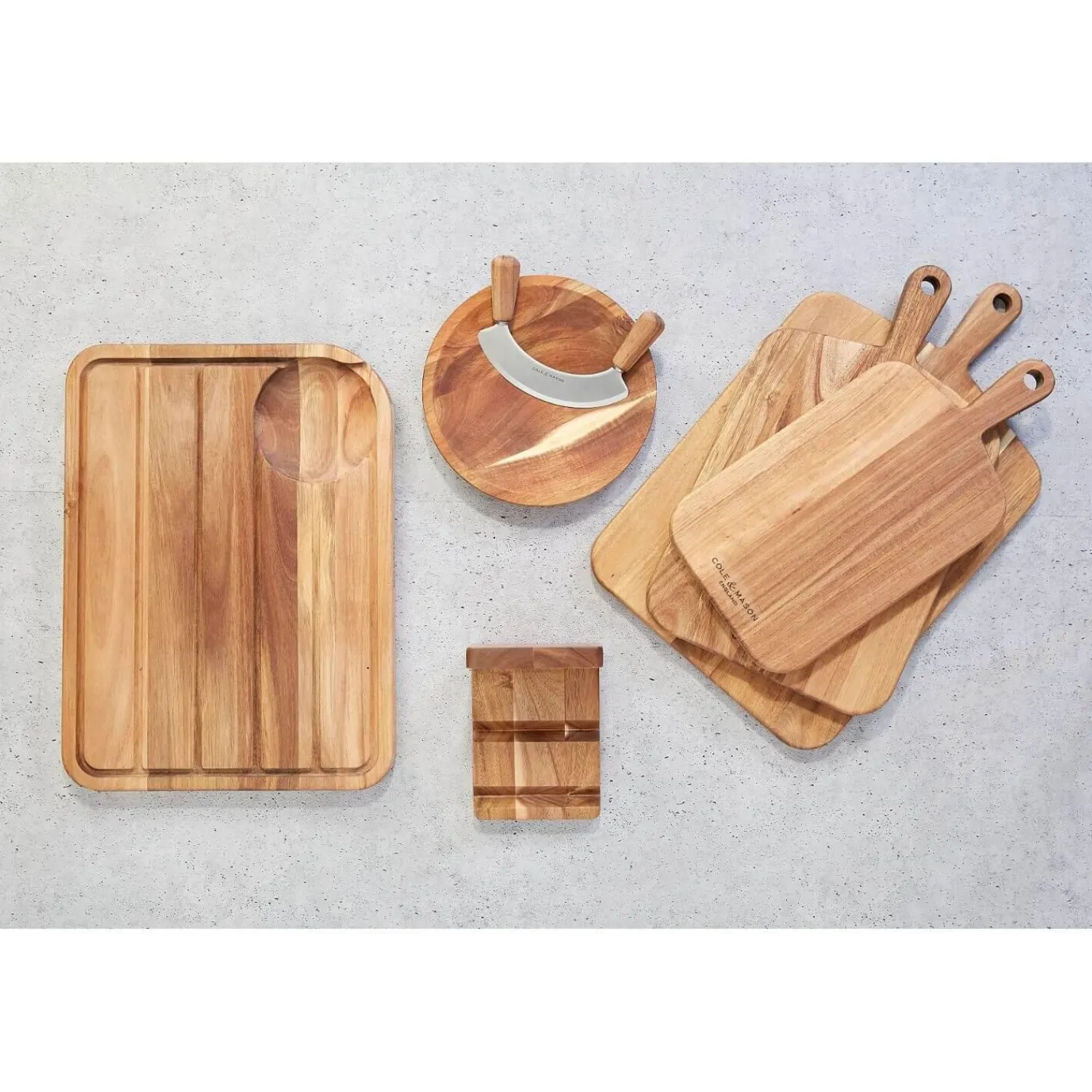Cole u0026 Mason Cole & Mason Barkway Acacia Medium Chopping Board With Handle