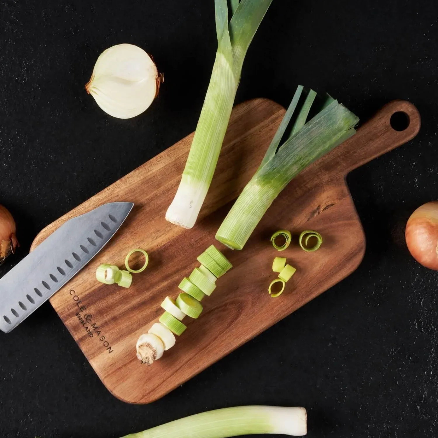 Cole u0026 Mason Cole & Mason Barkway Acacia Small Chopping Board With Handle