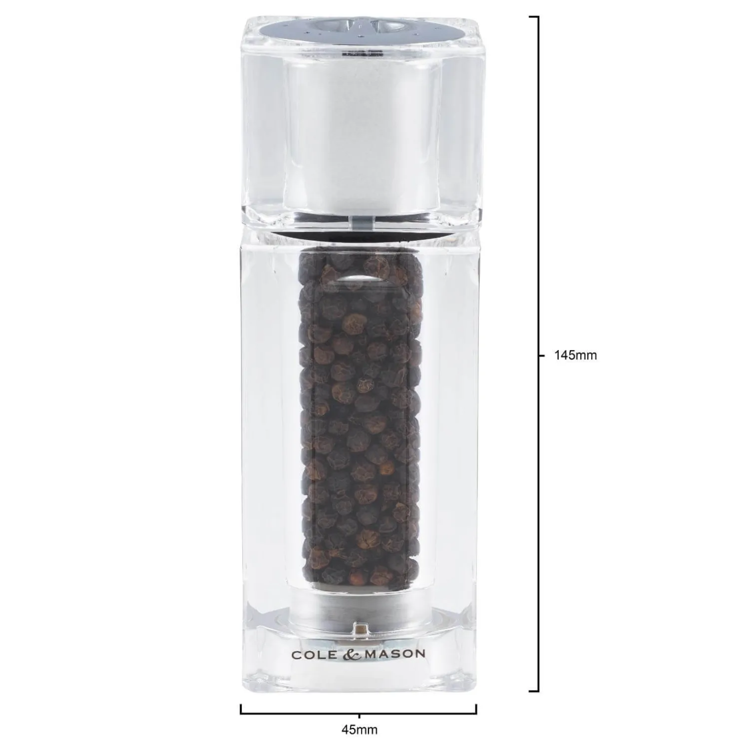 Cole u0026 Mason Cole & Mason Cube Combi 14.5cm 2-in-1 Pepper Mill & Salt Shaker