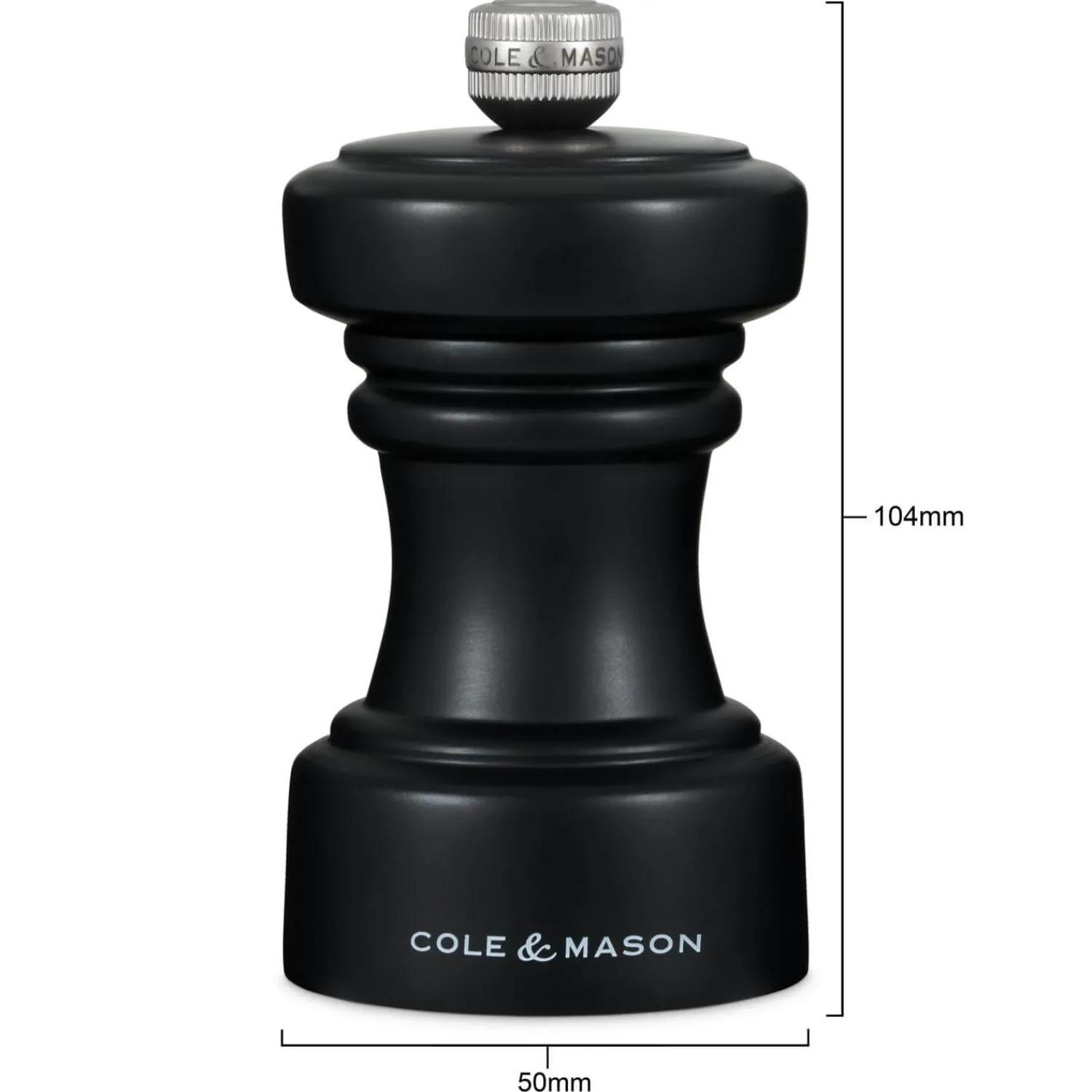 Cole u0026 Mason Cole & Mason Hoxton 10.4cm Beech Wood Salt Mill - Black