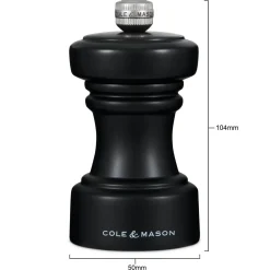 Cole u0026 Mason Cole & Mason Hoxton 10.4cm Beech Wood Pepper Mill - Black