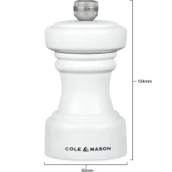 Cole u0026 Mason Cole & Mason Hoxton 10.4cm Beech Wood Salt Mill - White