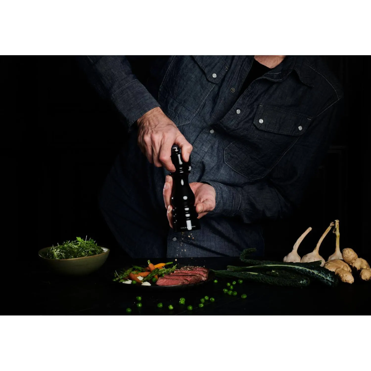 Cole u0026 Mason Cole & Mason London 18cm Beech Wood Pepper Mill - Gloss Black
