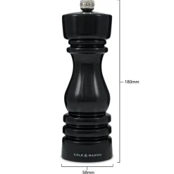 Cole u0026 Mason Cole & Mason London 18cm Beech Wood Pepper Mill - Gloss Black