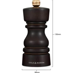 Cole u0026 Mason Cole & Mason London 13cm Beech Wood Salt Mill - Dark Chocolate