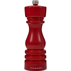 Cole u0026 Mason Cole & Mason London 18cm Beech Wood Salt Mill - Gloss Red